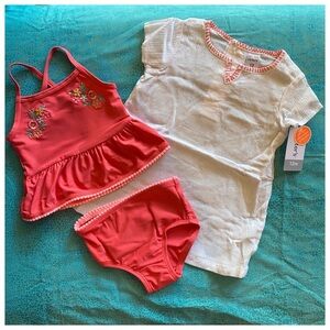 Carter’s tankini swim with cover up 3-piece set